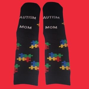 Autism Mom Awareness Puzzle Socks